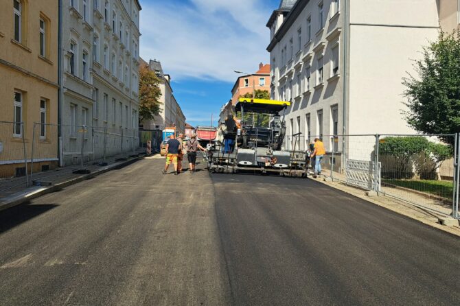 Baumaßnahme Schloßstrasse in Riesa